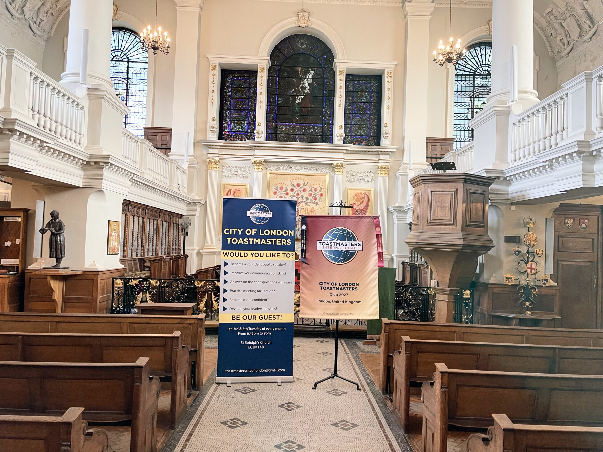 St Botolph without Aldgate inside Church July 2025